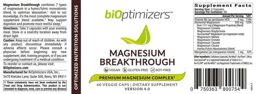 BiOptimizers Magnesium fact